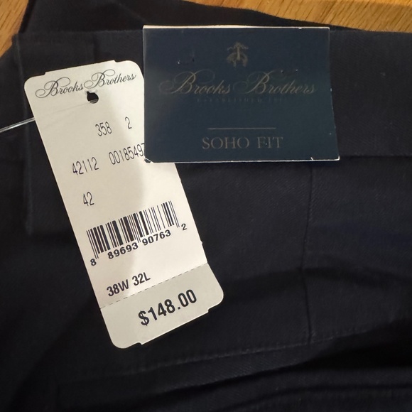 Brooks Brothers SoHo fit navy pants 38W/32L - Picture 1 of 3